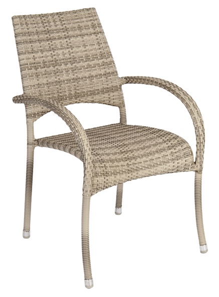 Chaise avec accoudoirs Fiji Ocean Pearl empilable