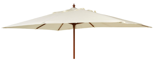 Parasol bois rectangulaire 2x3m-tube38mm-vert-ecru-taupe