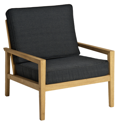 Fauteuil lounge en roble avec coussin