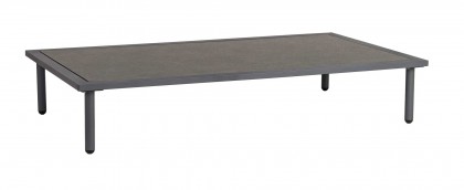 Table basse gris anthracite Beach 122 x 70 x 22.5 cm avec plateau HPL